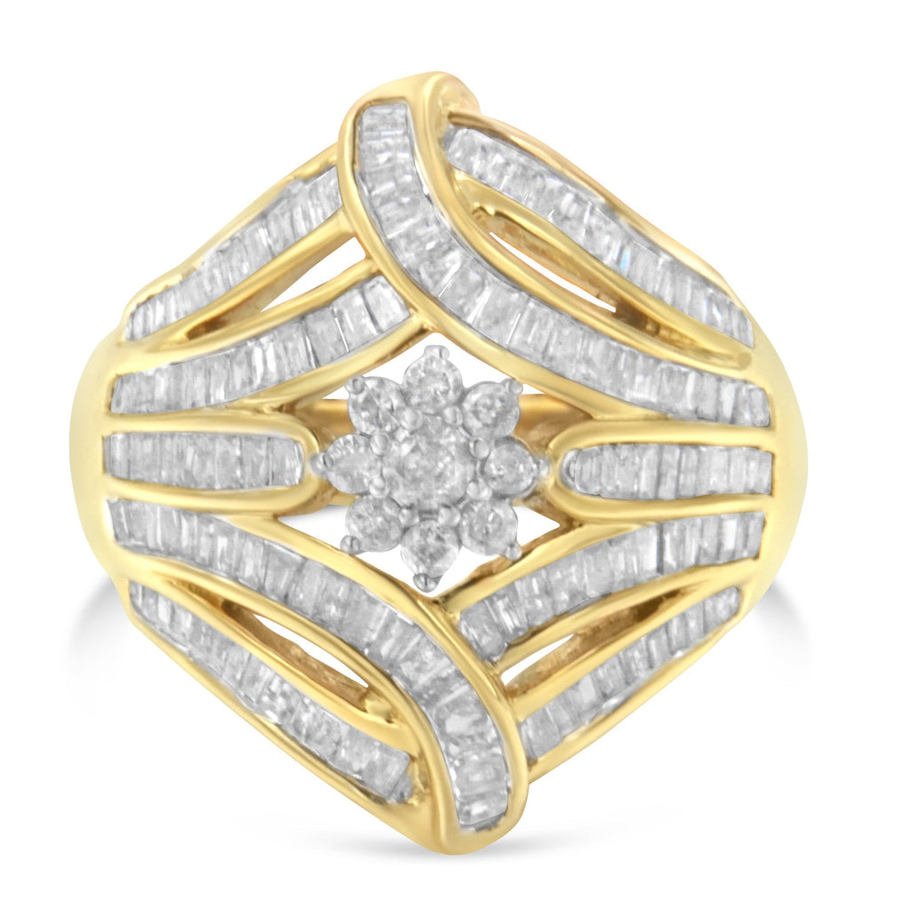 10K Yellow Gold Diamond Ring (1 Cttw, I-J Color, I2-I3 Clarity)