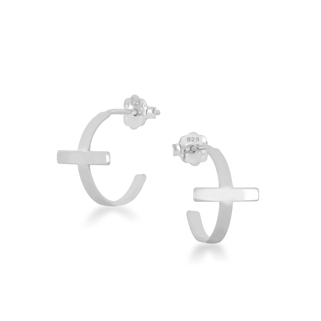 The Daniella Cross Hoop Earrings