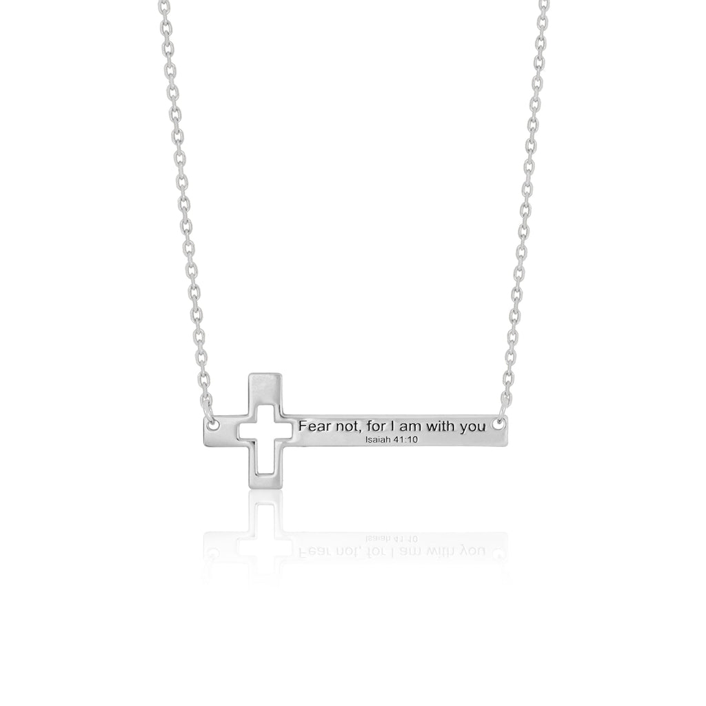 The Saphira Sideways Cross Necklace