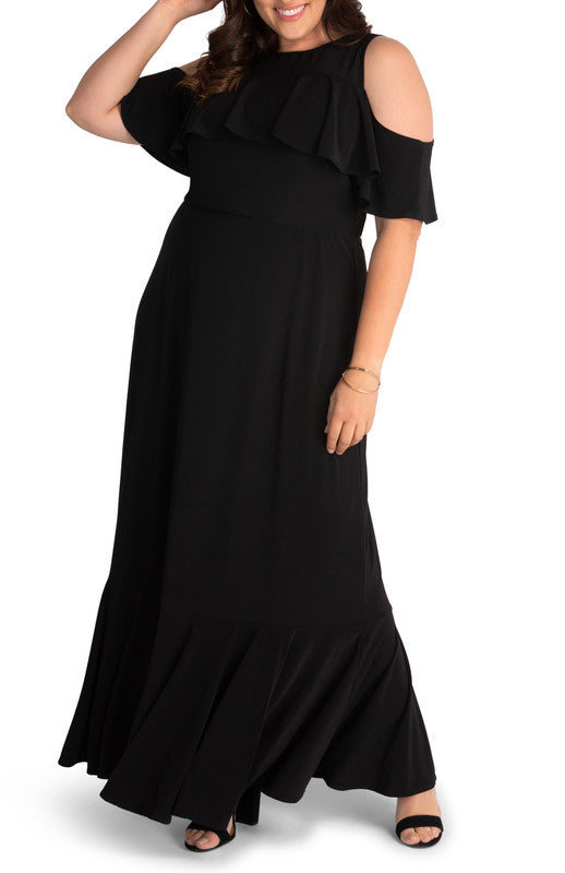 Piper Cold Shoulder Maxi Dress - Plus