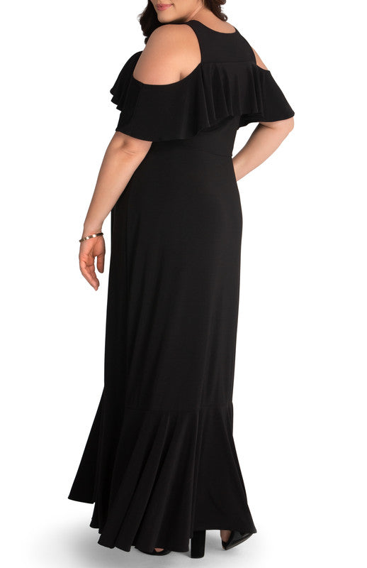 Piper Cold Shoulder Maxi Dress - Plus