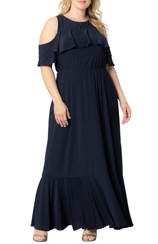 Piper Cold Shoulder Maxi Dress - Plus