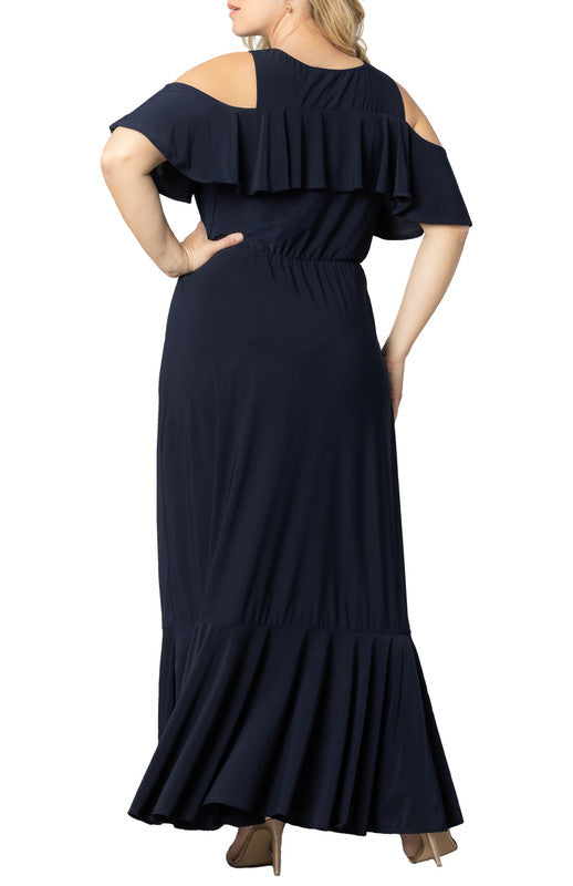 Piper Cold Shoulder Maxi Dress - Plus