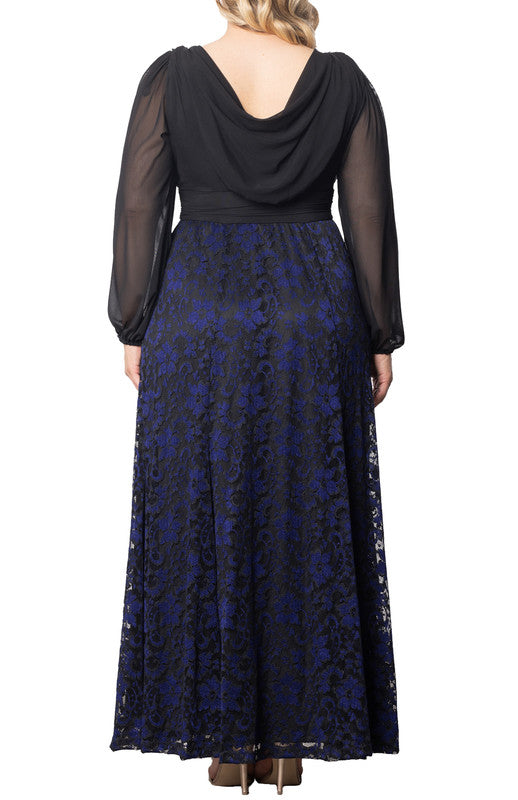 Mon Tresor Lace Evening Gown - Plus