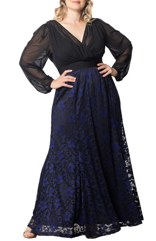 Mon Tresor Lace Evening Gown - Plus