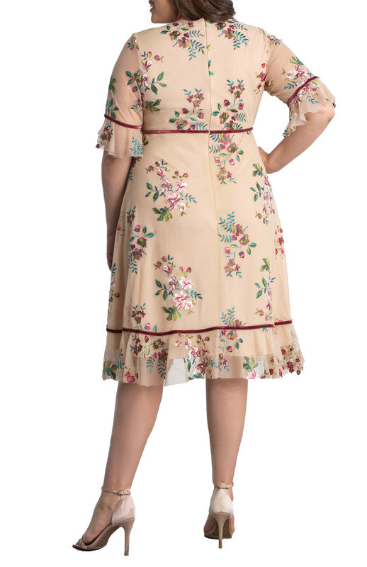 Wildflower Embroidered Dress - Plus