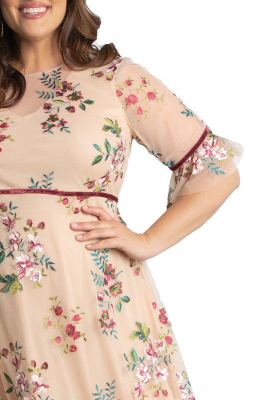 Wildflower Embroidered Dress - Plus