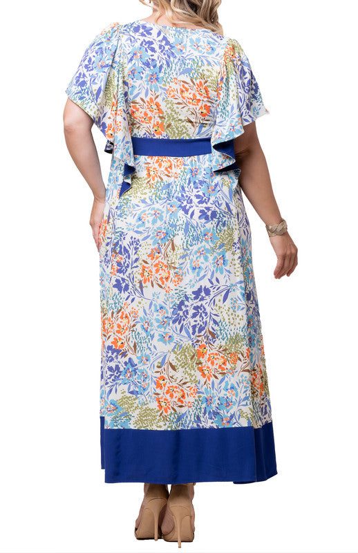 Mediterranean Breeze Maxi Dress - Plus