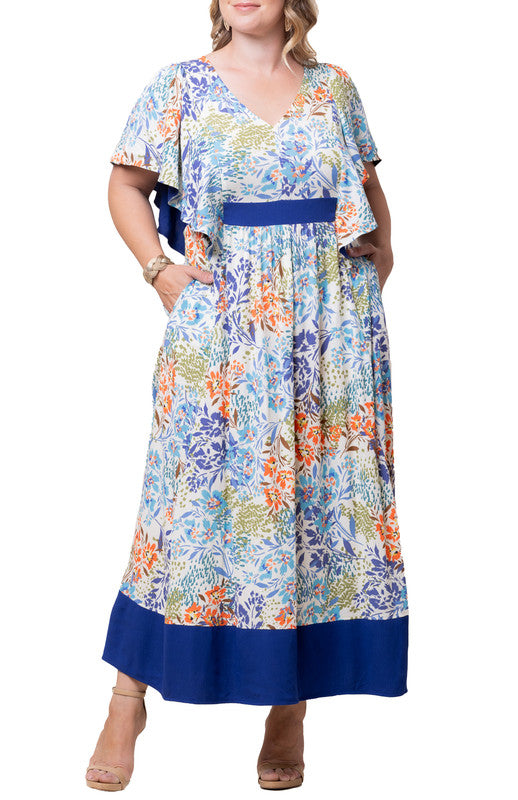 Mediterranean Breeze Maxi Dress - Plus