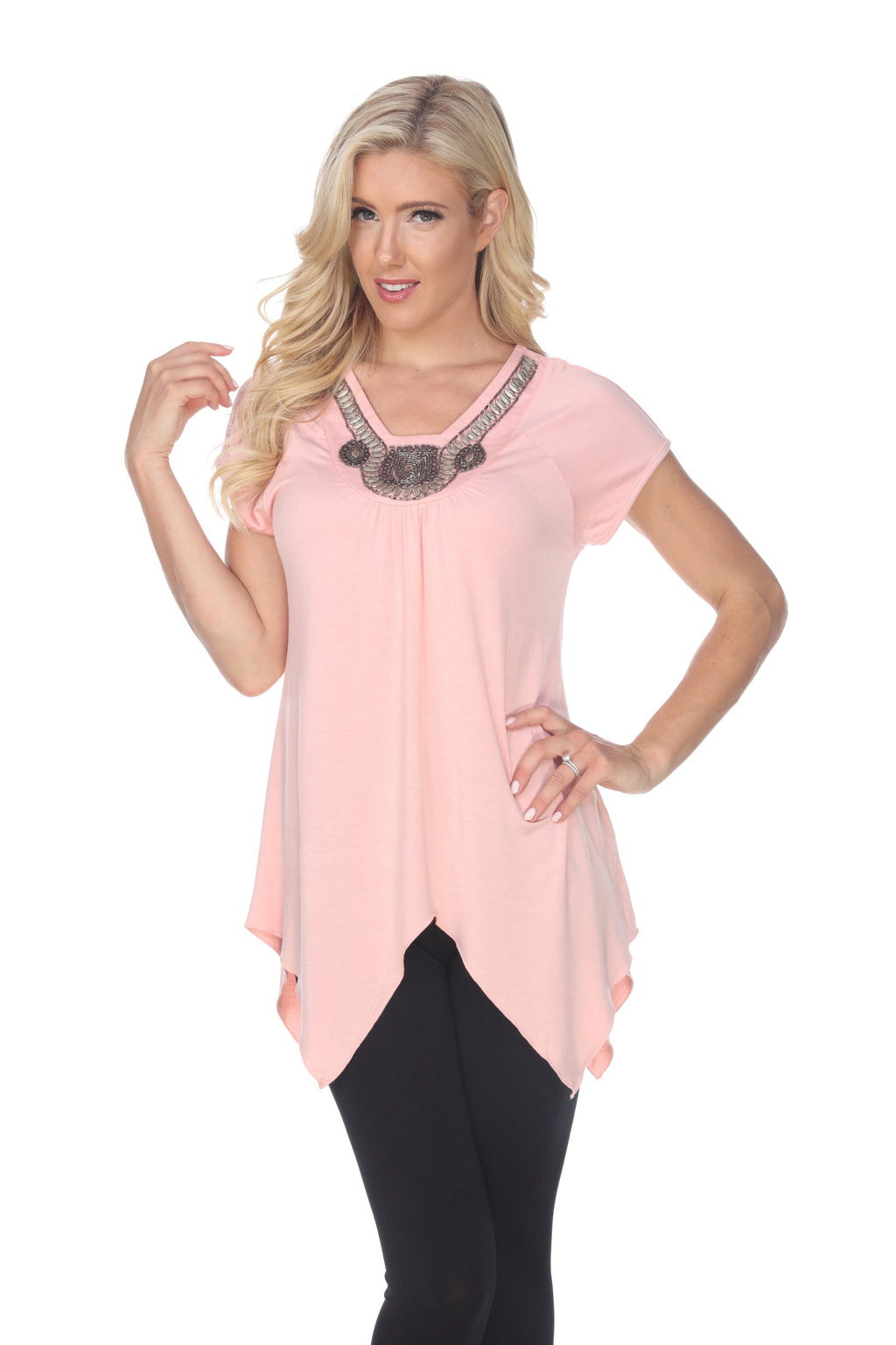 White Mark Women's Fenella Tunic Top (6 Colors Available)