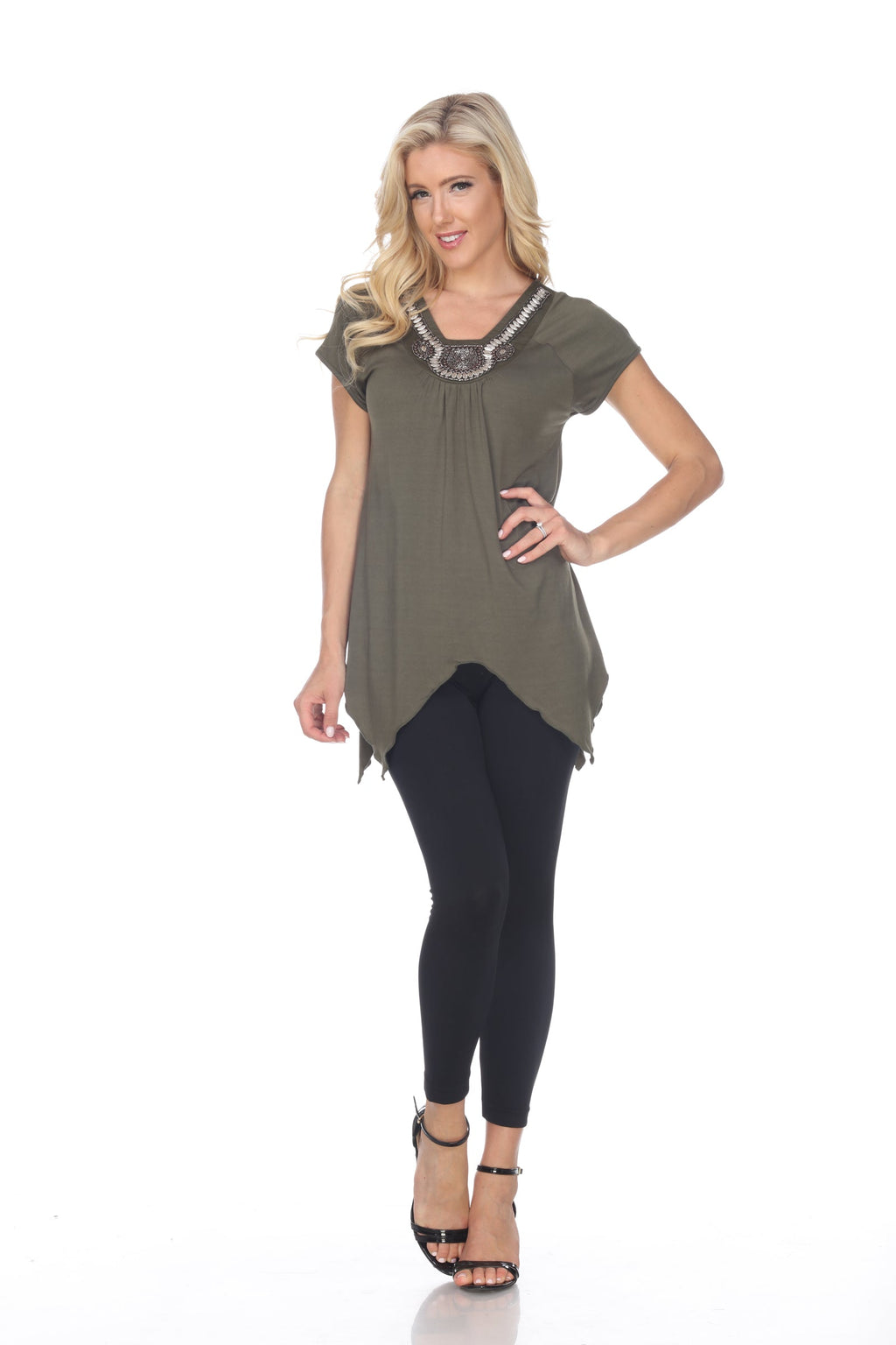 White Mark Women's Fenella Tunic Top (6 Colors Available)