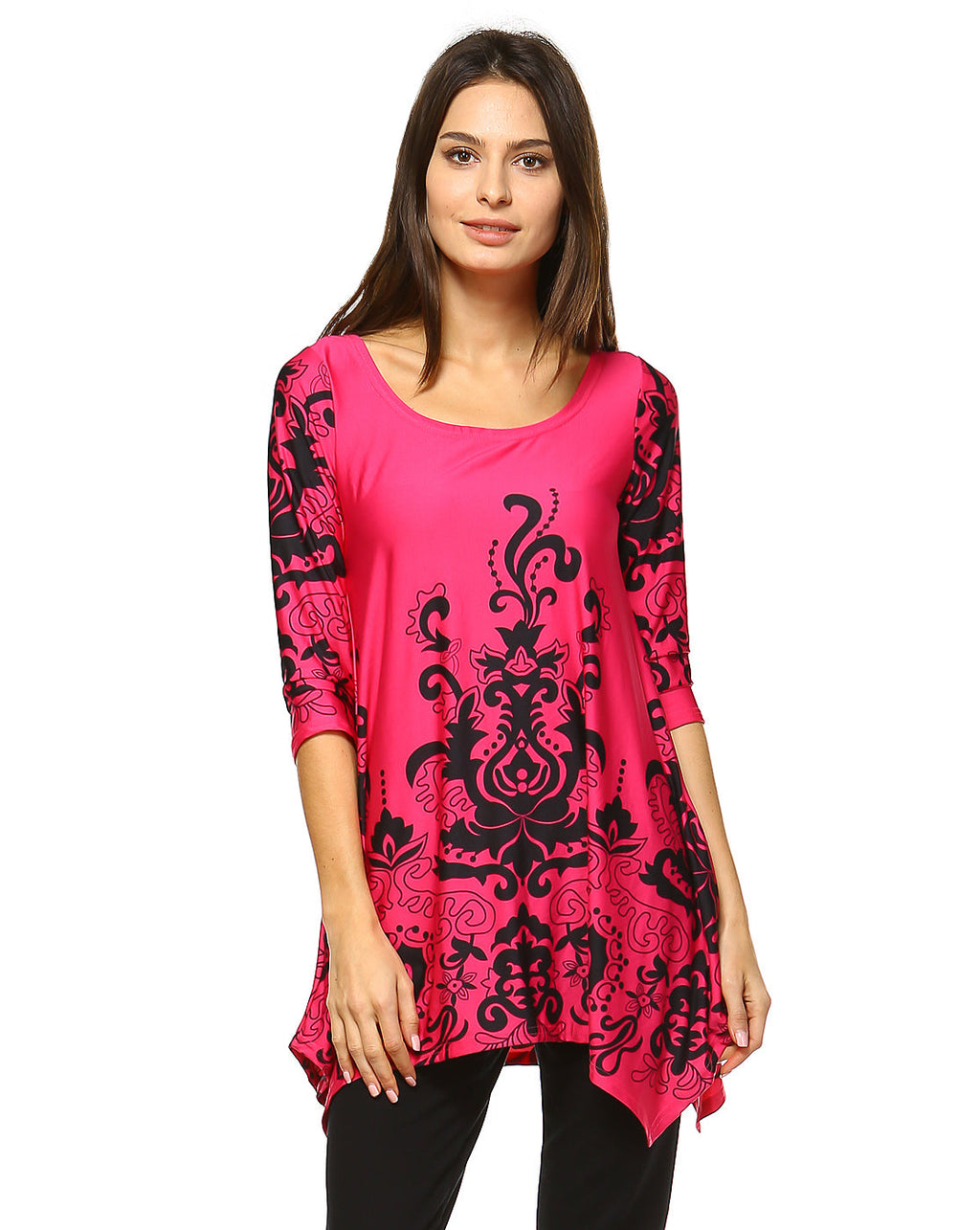 White Mark Women's Yanette Tunic Top (6 Colors Available)