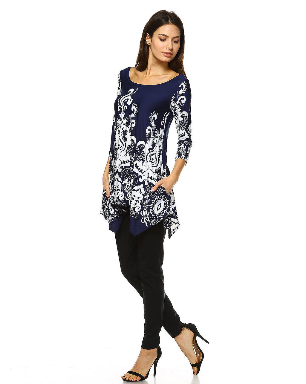 White Mark Women's Yanette Tunic Top (6 Colors Available)