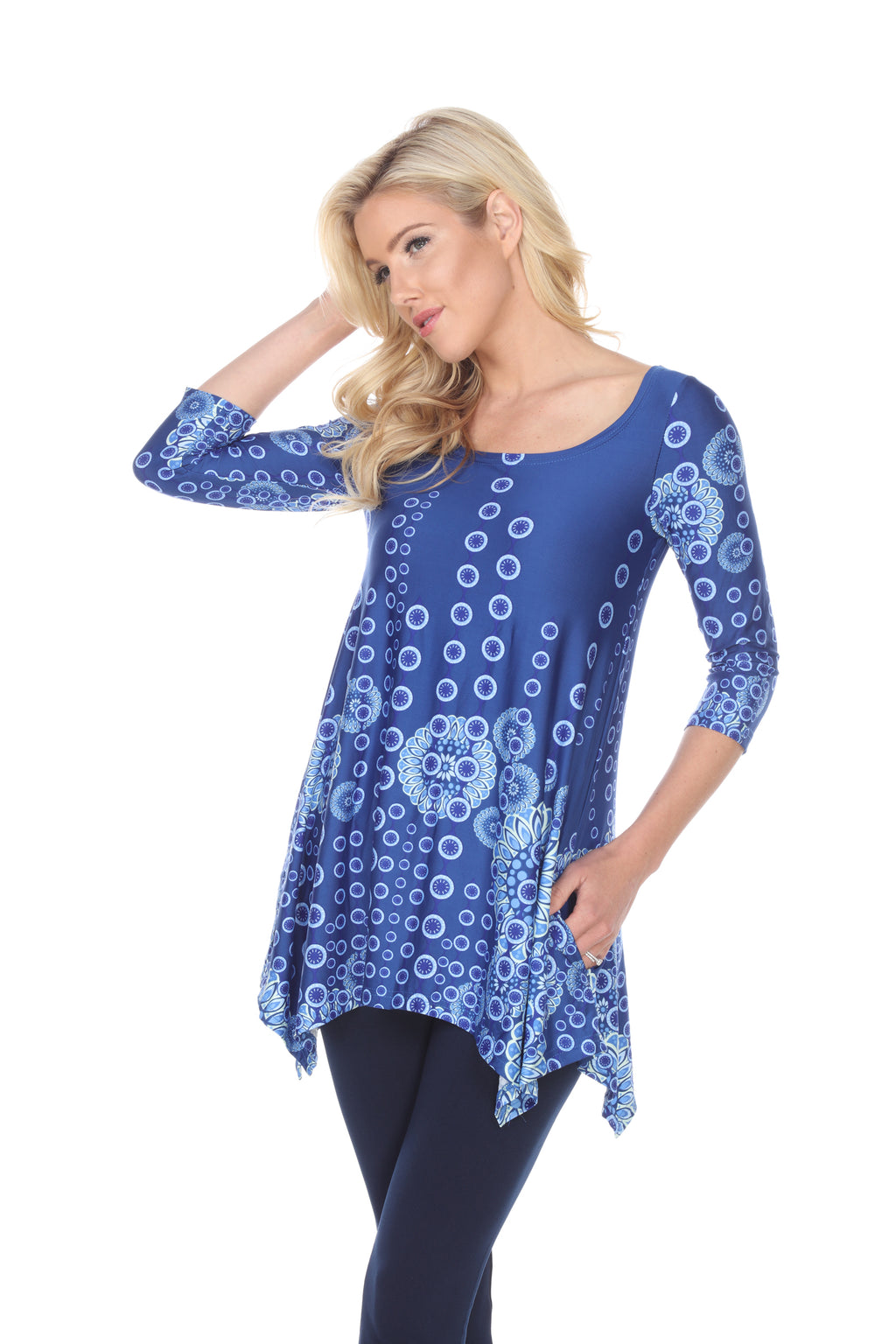 White Mark Women's Rella Tunic Top (6 Colors Available)