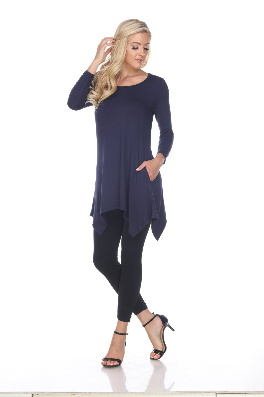 White Mark Women's Makayla Tunic Top (7 Colors Available)