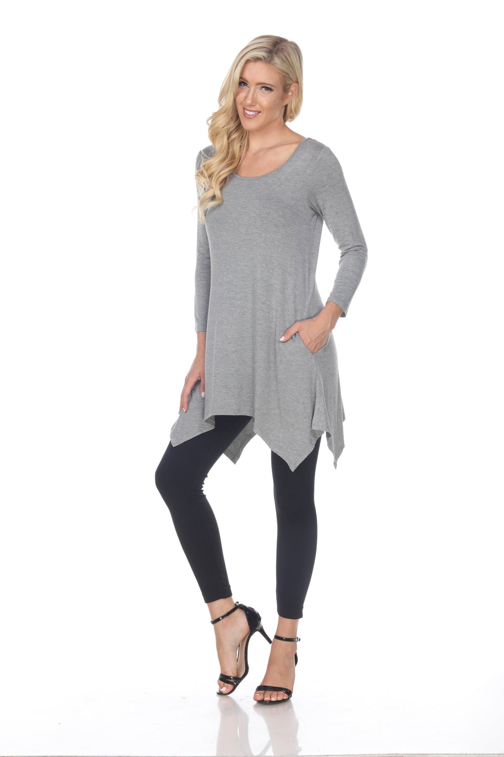 White Mark Women's Makayla Tunic Top (7 Colors Available)