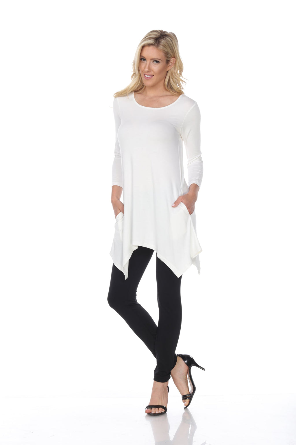 White Mark Women's Makayla Tunic Top (7 Colors Available)