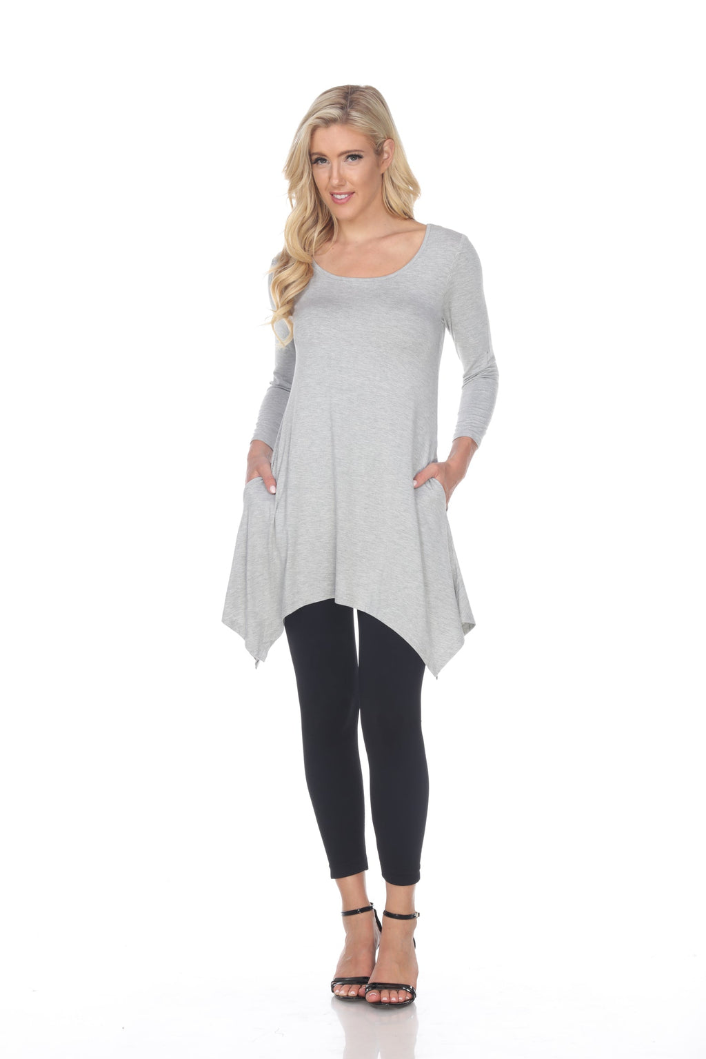 White Mark Women's Makayla Tunic Top (7 Colors Available)