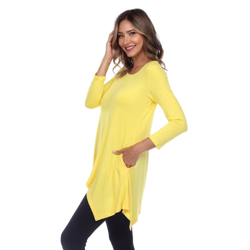 White Mark Women's Makayla Tunic Top (7 Colors Available)