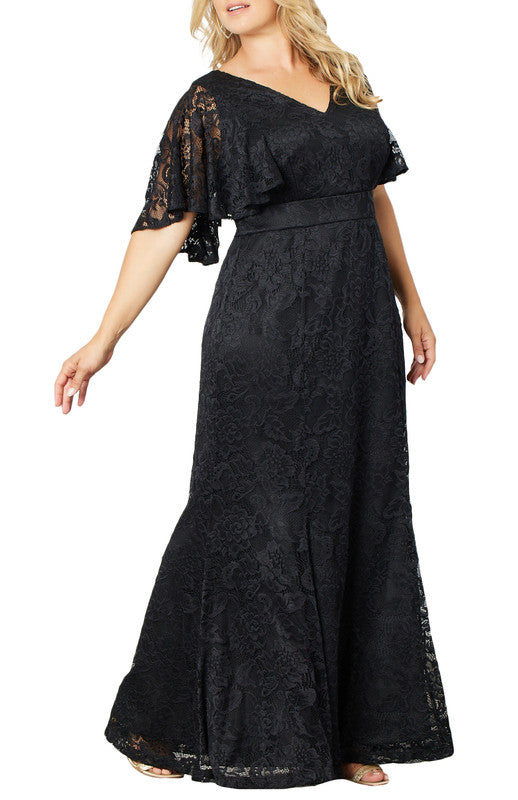 Duchess Lace Evening Gown - Plus