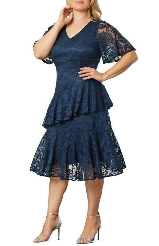 Lace Affair Cocktail Dress - Plus