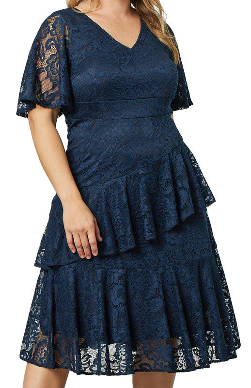 Lace Affair Cocktail Dress - Plus