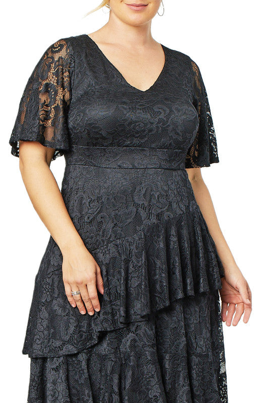 Lace Affair Cocktail Dress - Plus