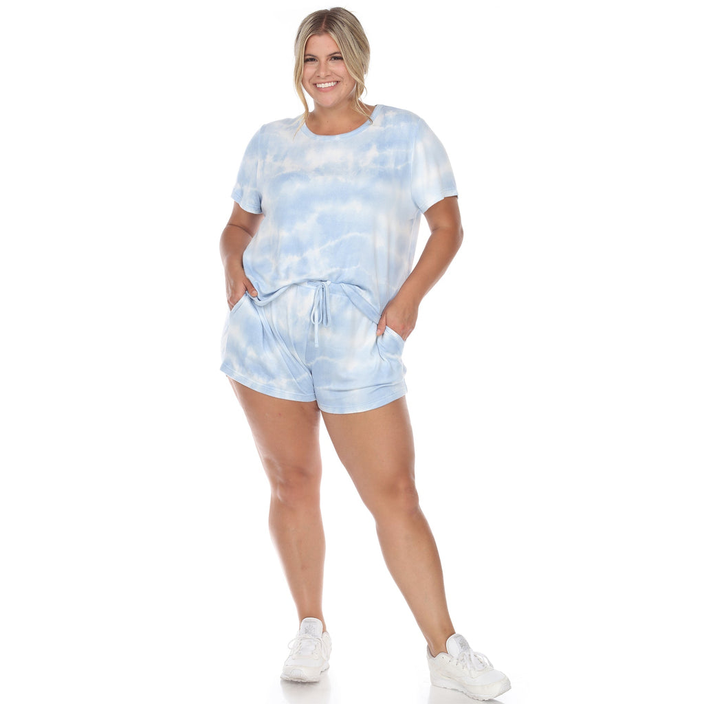 2 Piece Top & Shorts Lounge Set - Plus  4 Colors Available