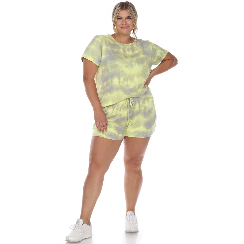 2 Piece Top & Shorts Lounge Set - Plus  4 Colors Available