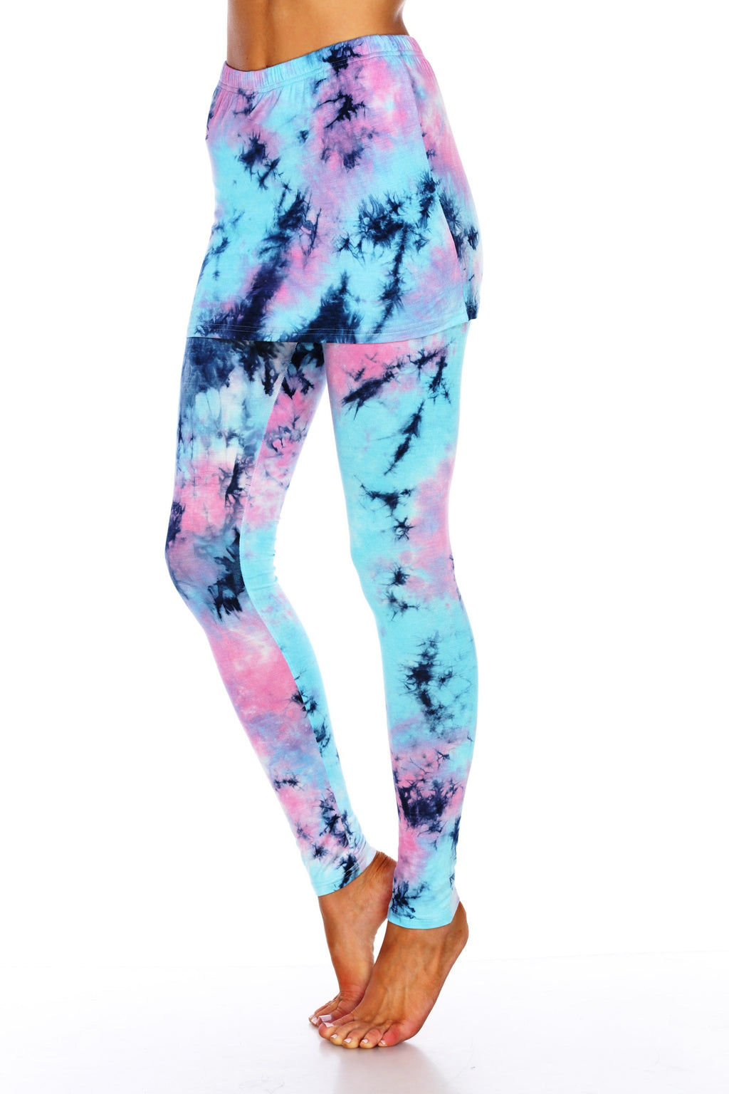 Tie Dye Skirted Leggings (6 Colors Available)