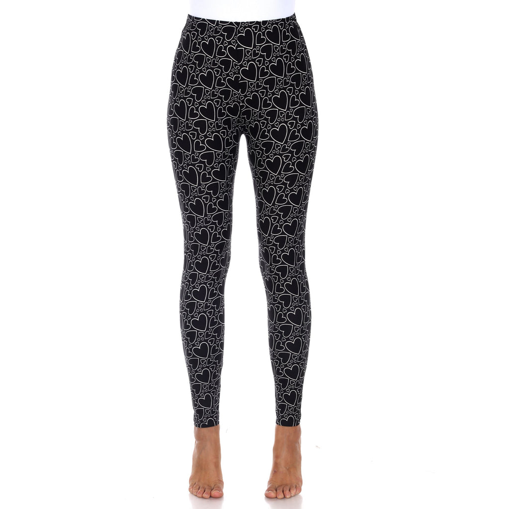 Super Soft Heart Printed Leggings (3 Colors Available)