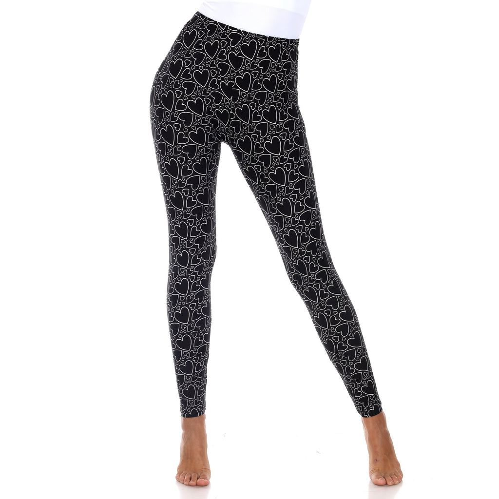 Super Soft Heart Printed Leggings (3 Colors Available)