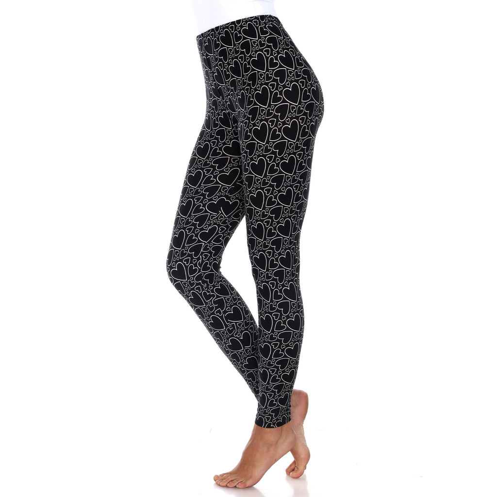 Super Soft Heart Printed Leggings (3 Colors Available)