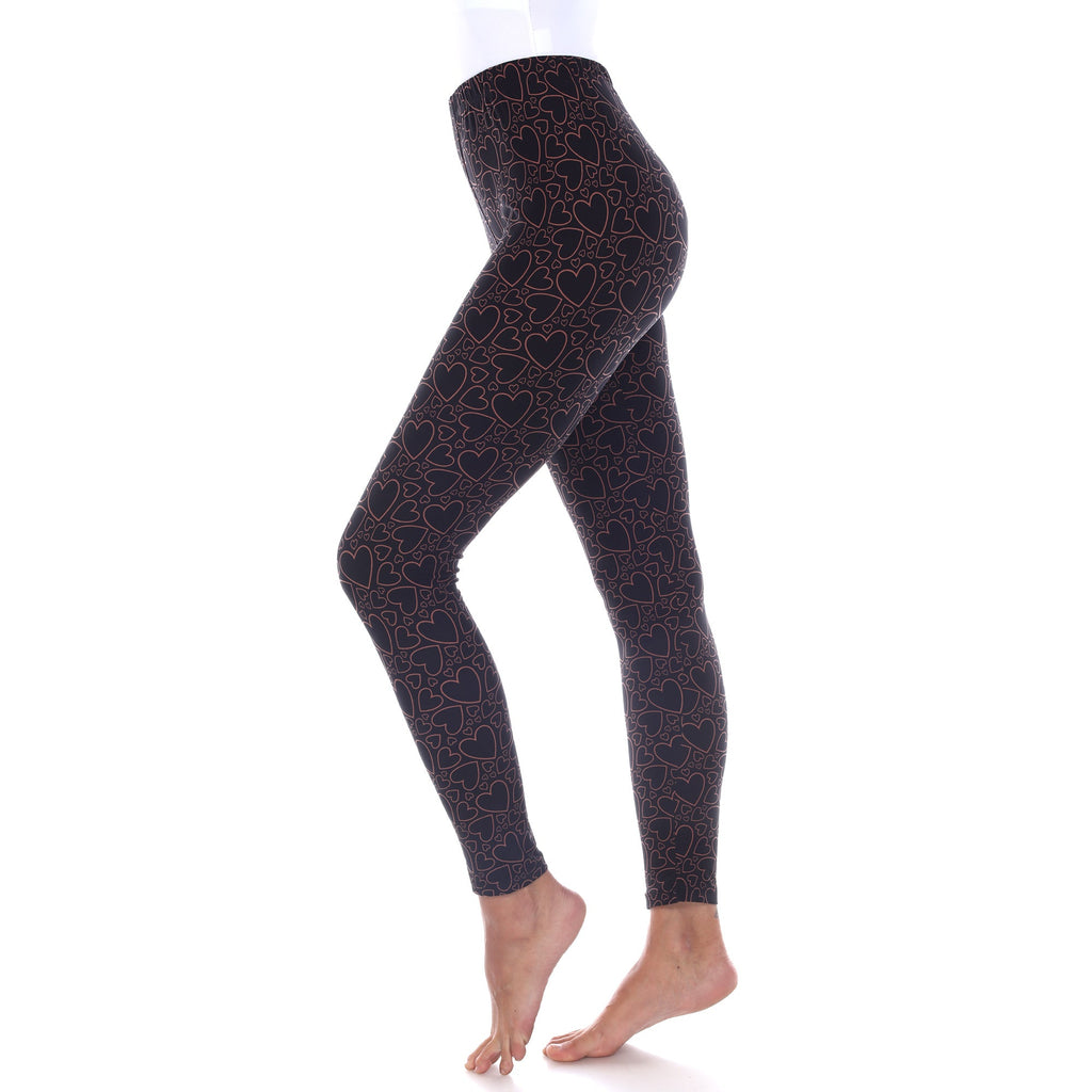 Super Soft Heart Printed Leggings (3 Colors Available)