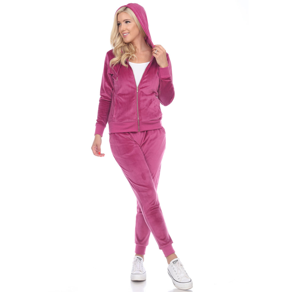 Women's 2 Piece Velour Tracksuit Set- 13 Colors Available