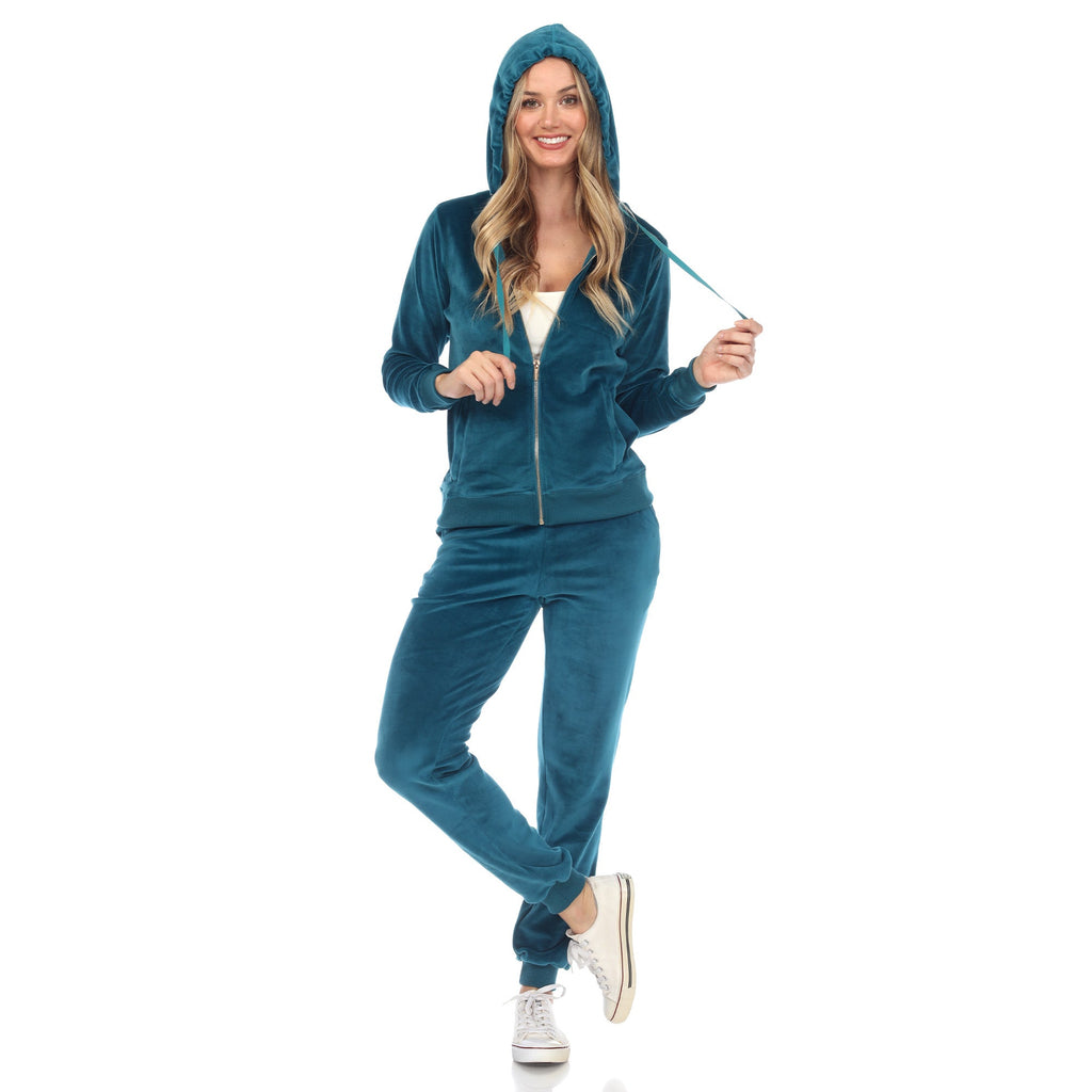 Women's 2 Piece Velour Tracksuit Set- 13 Colors Available