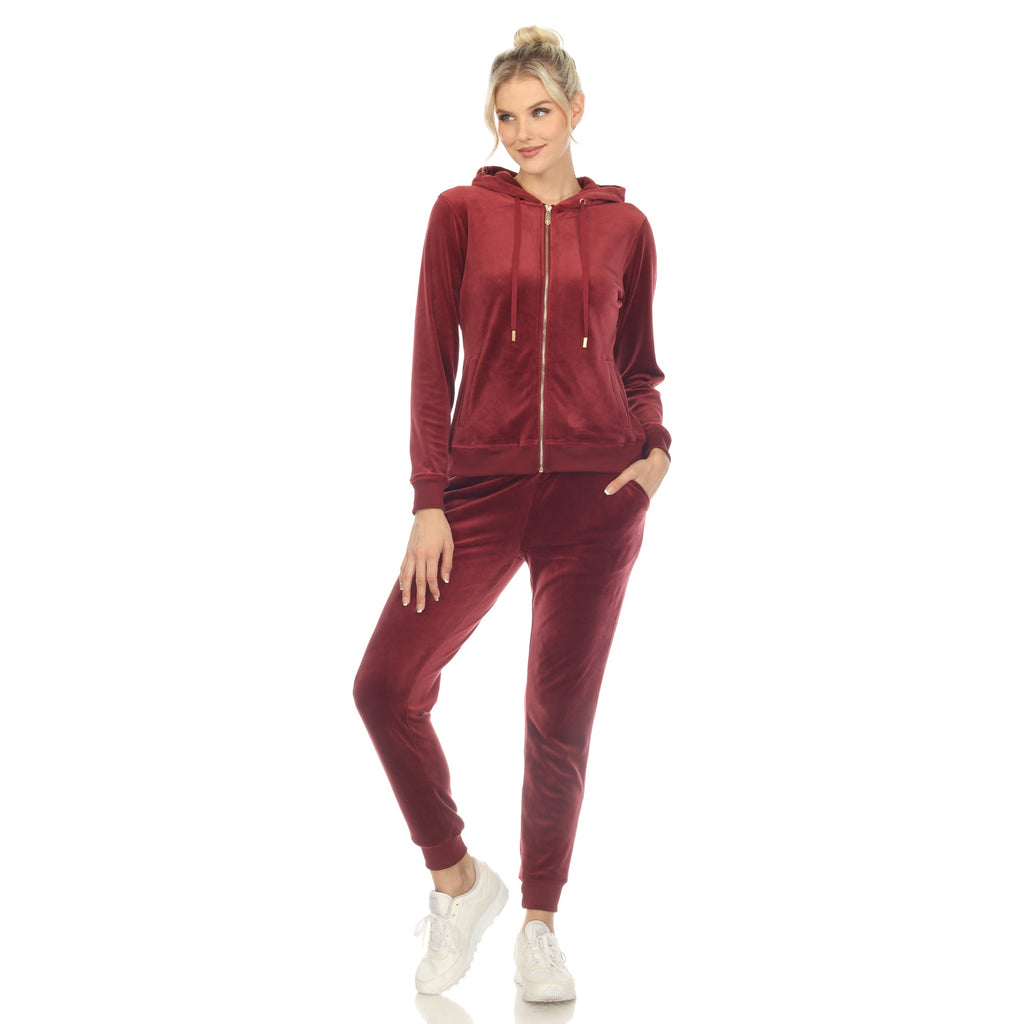 Women's 2 Piece Velour Tracksuit Set- 13 Colors Available