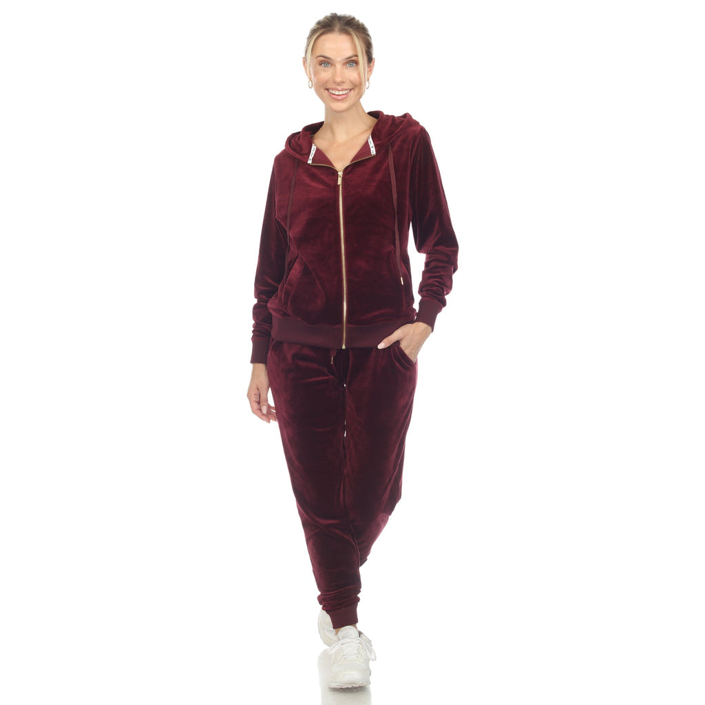 Women's 2 Piece Velour Tracksuit Set- 13 Colors Available