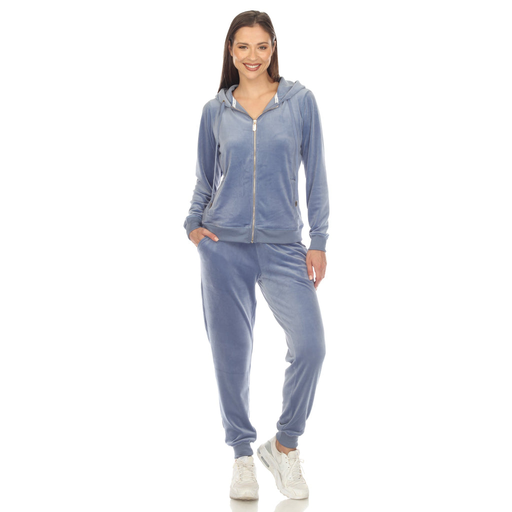 Women's 2 Piece Velour Tracksuit Set- 13 Colors Available