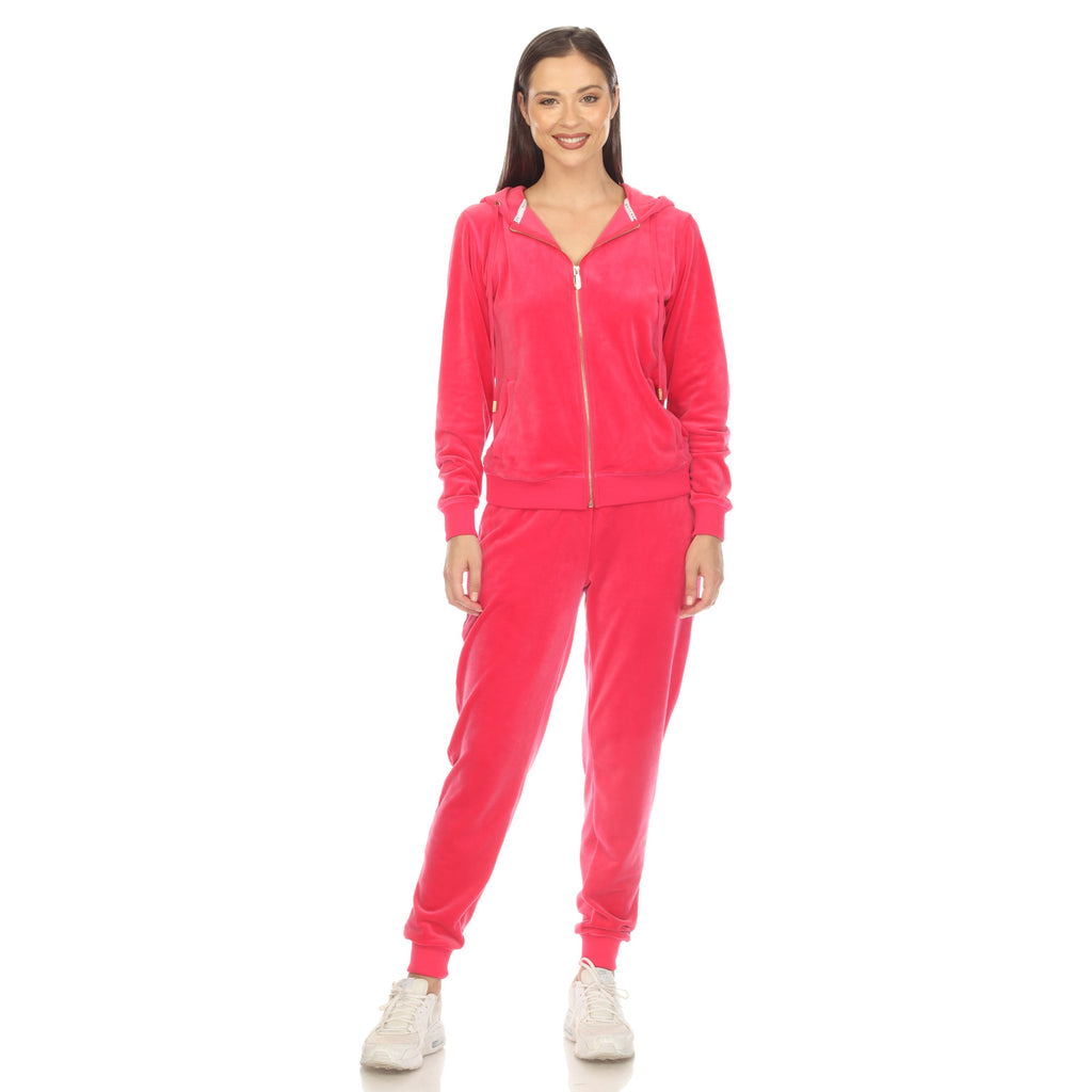 Women's 2 Piece Velour Tracksuit Set- 13 Colors Available