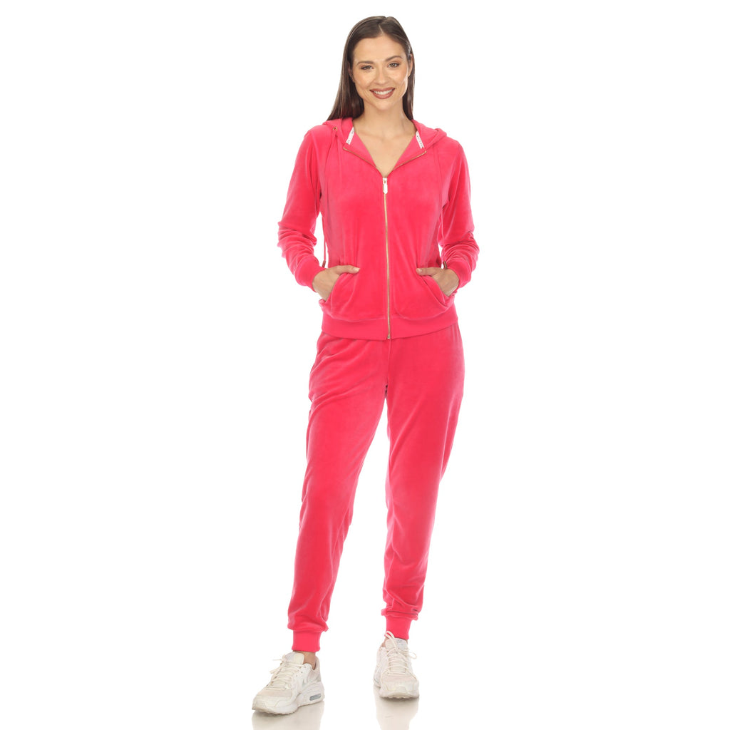 Women's 2 Piece Velour Tracksuit Set- 13 Colors Available