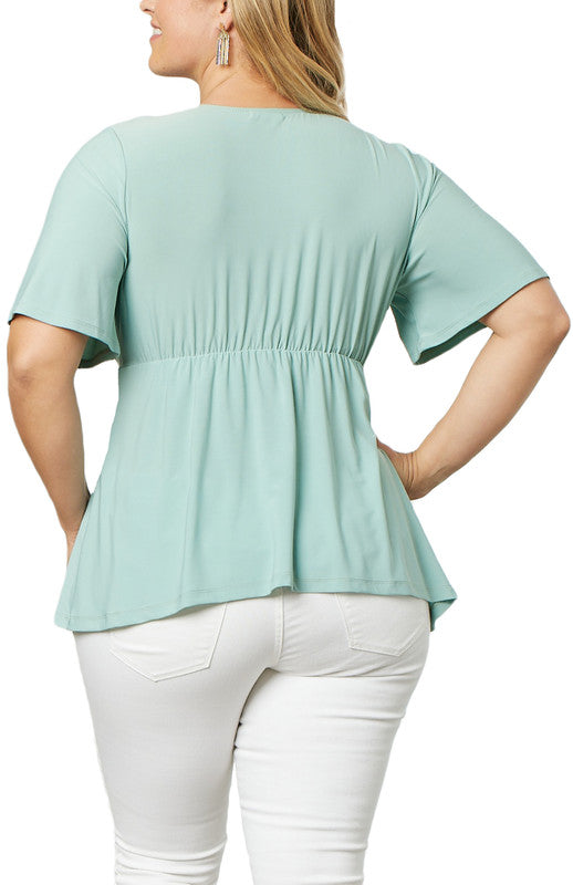 Abby Twist Front Top - Plus