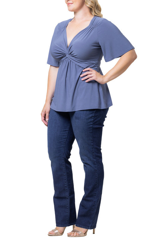 Abby Twist Front Top - Plus