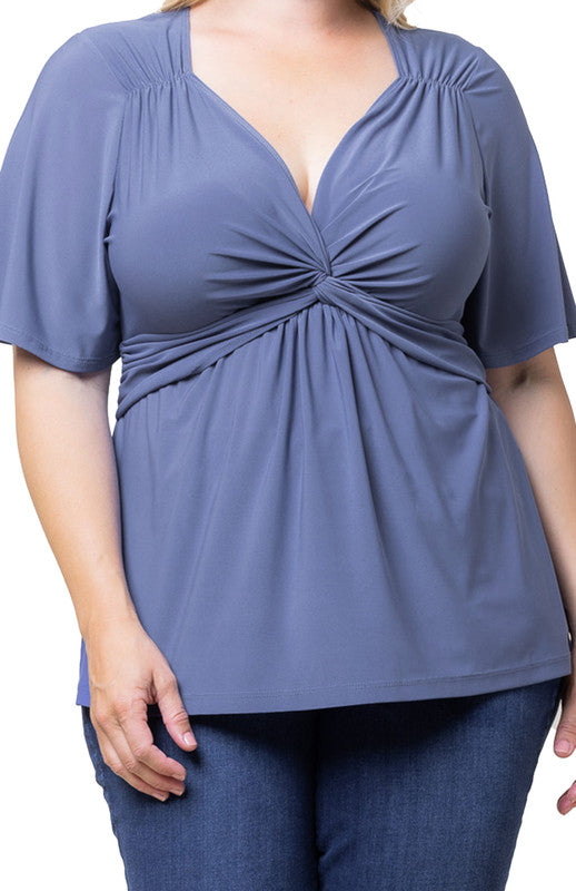 Abby Twist Front Top - Plus