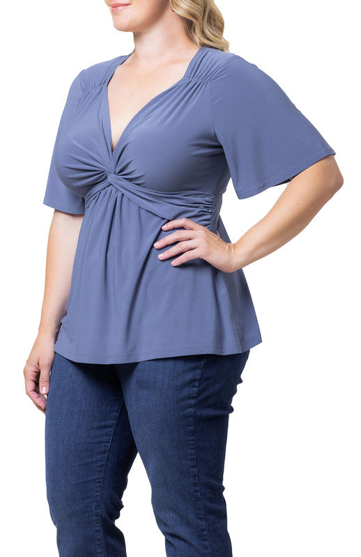 Abby Twist Front Top - Plus