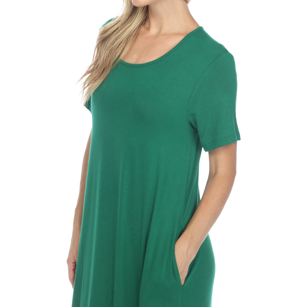 Women's Short Sleeve Midi Dress (7 Colors Available)