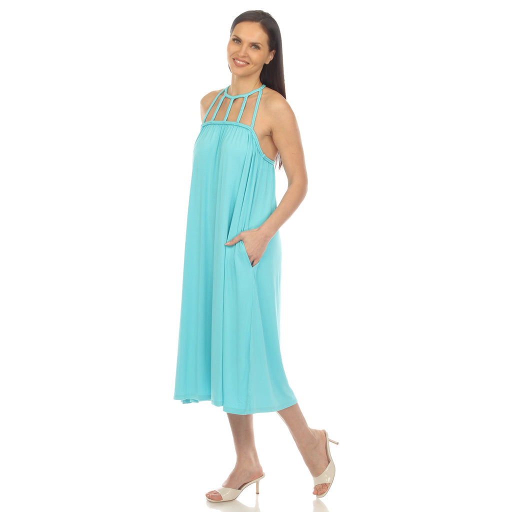 Women's Braided Strap Midi Dress (3 Colors Available)