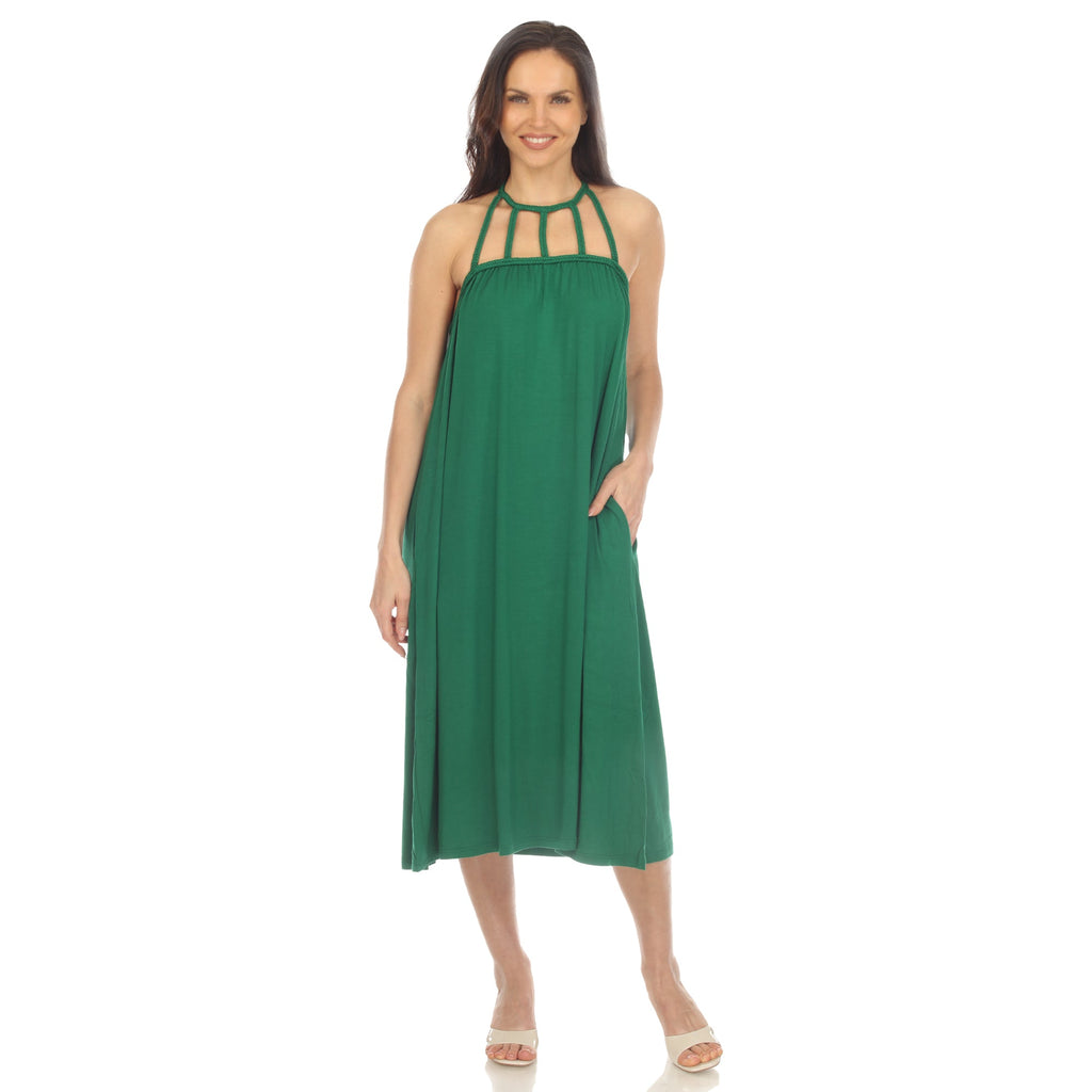 Women's Braided Strap Midi Dress (3 Colors Available)