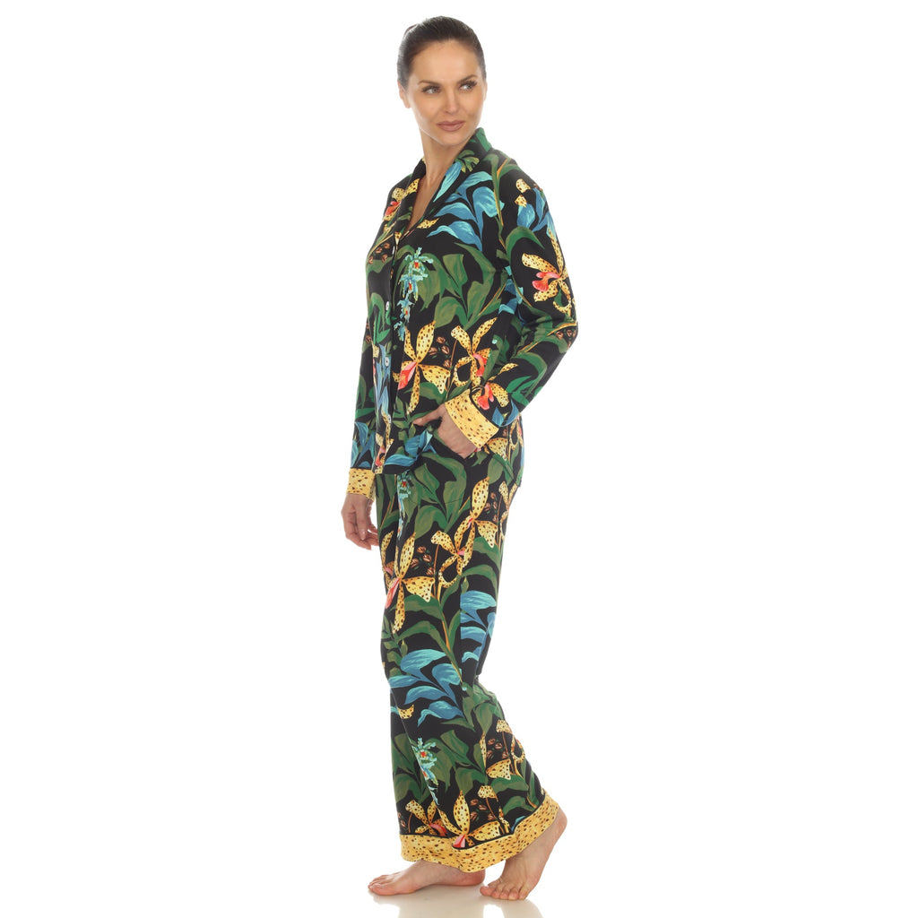 Women's Two Piece Wildflower Print Pajama Set