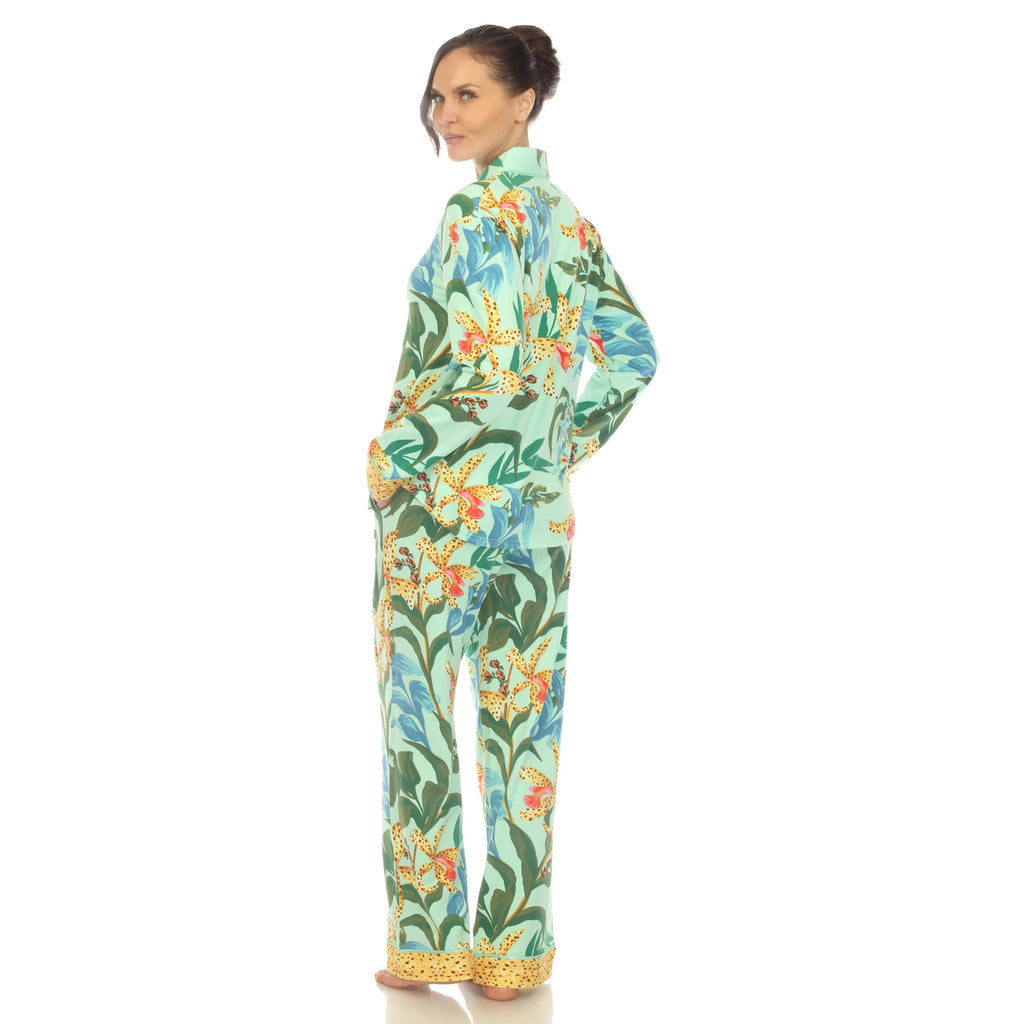 Women's Two Piece Wildflower Print Pajama Set